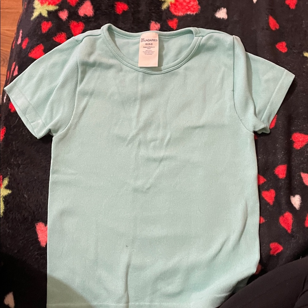 Wonder Nation Kids Light Blue Short Sleeve Tee